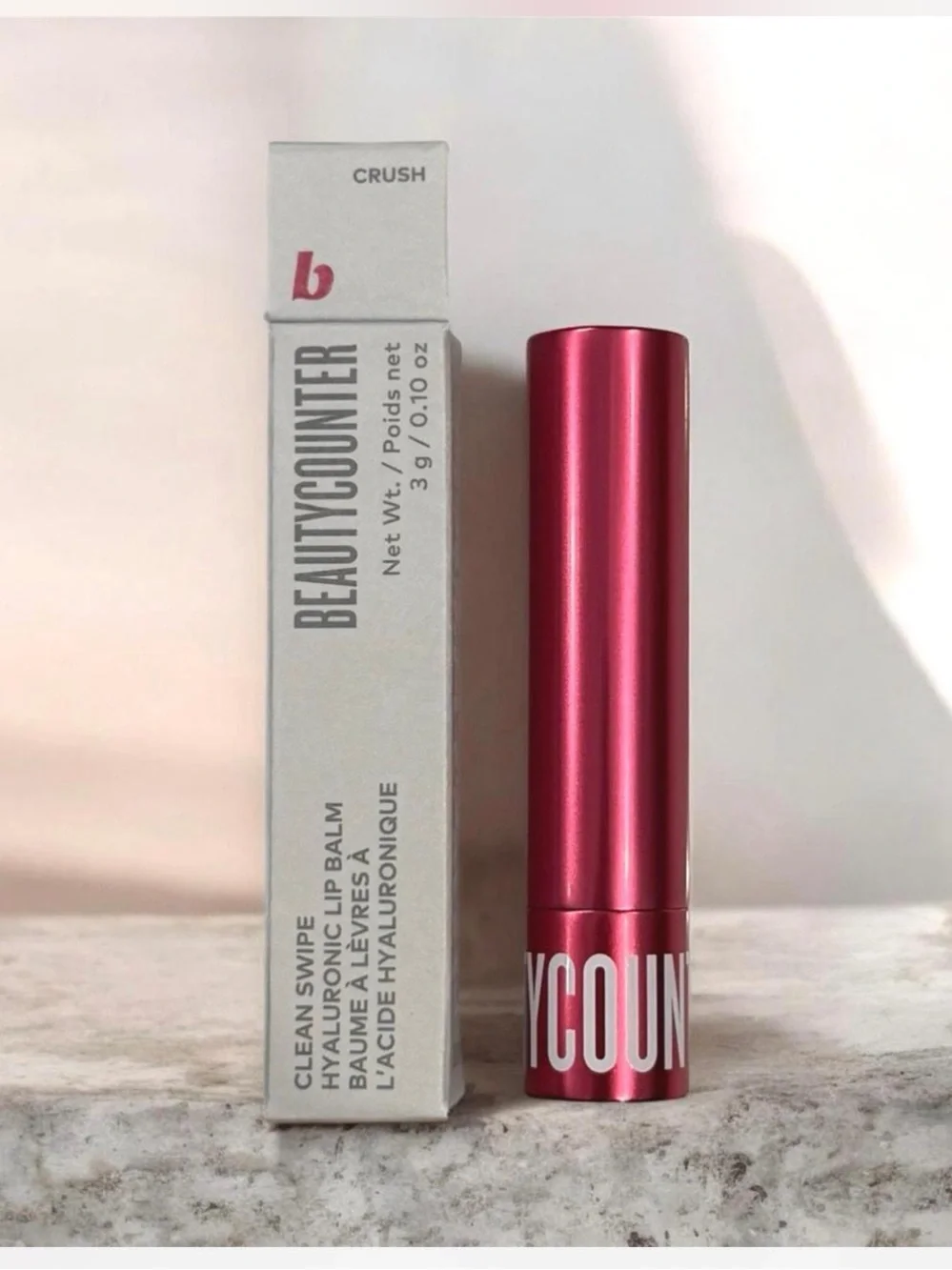 Beautycounter Clean Swipe Hyaluronic Lip Balm – Crush